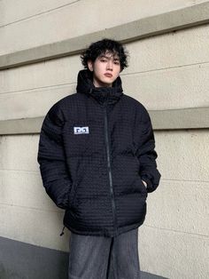 GS No. 166 Hooded Puffer Jacket - Gentleman's Seoul - Hooded Puffer Jacket, Pull Sweat, Korean Men, Modern Elegance, Puffer Jacket, Parka, Gentleman, Puffer, Blazer