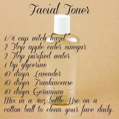 Facial Toner How To Make Facial Toner, Homemade Toners For Face Oily Skin, Diy Facial Toner Anti Aging, Essential Oil Face Toner, Essential Oil Facial Toner, Essential Oil Spray Recipes, Essential Oil Perfumes Recipes, Natural Skin Care Remedies