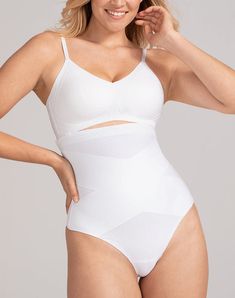 The SuperPower Thong seamlessly transitions without panty-lines, while targeting compression panels shape where you want shaping. Honeylove, SuperPower Thong for Women in Astral (White), Size: Small Wedding Shapewear, Shapewear Tops, Cami Bodysuit, Tank Bodysuit, Long Torso, Leather Leggings, All Shapes, Super Powers, Perfect Outfit