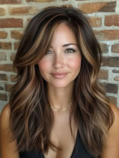 42 Stunning Lowlights Hair Color Ideas for 2024 Winter Highlights And Lowlights, Long Hair With Dimension, Multi Color Balayage, Brown Hair Lowlights And Highlights, Brunette Lowlights And Highlights, Copper Cowgirl, Highlights And Lowlights For Brunettes, Caramel Lowlights, Brunette With Lowlights