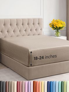 an image of a mattress with measurements for the top and bottom sheets in different colors