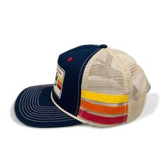 This throwback style hearkens back to the 70’s when trucker hats were first making their way into American culture. It features a heavy duty constructed cotton twill crown, soft vintage mesh, and sewn fabric bands on each side, a slightly curved bill, and adjustable snapback. ------------------------------------------ SHAPE --- MidProfile BRIM --- Precurved CLOSURE --- Snapback BACK --- Mesh Back FIT & SIZE --- One Size Fits Most Adults ------------------------------------------ #HARANV Retro Six-panel Hat For Baseball Season, Retro Six-panel Baseball Hat, Retro Adjustable Baseball Cap With Curved Brim, Retro Adjustable Curved Brim Baseball Cap, Vintage Six-panel Trucker Hat For Baseball Season, Retro Six-panel Baseball Cap, Retro Adjustable Baseball Cap For Baseball Season, Retro Adjustable Baseball Cap, Retro Snapback Cap