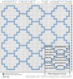 a cross stitch pattern with the words mosaic crochet the honeycombs