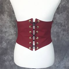 Waist Cincher in Wine Red, Renaissance, Medieval, Tavern Wench, Pirate, Halloween Witch Costume, SCA Tavern Wench, Blue Muffin, Pirate Corset, Medieval Tavern, Halloween Witch Costume, Steampunk Fantasy, Natural Linen Dress, Pirate Halloween, Witch Halloween Costume