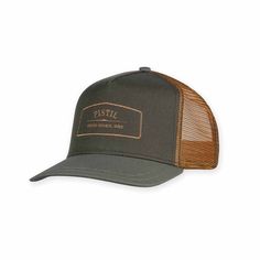 Pistil Designs | Quincy Trucker Hat (Mens) Trucker Style Brown Baseball Cap For Camping, Brown Trucker Baseball Cap For Camping, Brown Trucker Hat For Camping, Trucker Baseball Cap For Travel, Outdoor Trucker Hat One Size Fits Most, Brown Baseball Cap Trucker Hat For Hiking, Rugged Adjustable Baseball Cap For Outdoor, Brown Curved Brim Trucker Hat For Hiking, Trucker 5-panel Hat For Camping