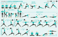 a poster showing how to do yoga for beginners, including the different poses and positions