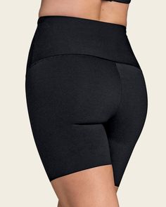 Short but sweet! This slip short is made of our super-soft compression fabric. The double-layered, high-rise waistband is designed to flatten your tummy and sculpt your waist. Single-layered fabric in the legs softly compresses your thighs and prevents chafing. Moisture-wicking fabric keeps you feeling fresh and dry no matter what. Shaping Activewear With Built-in Shorts, High Stretch Shapewear With Built-in Shorts, Compressive Shapewear Shorts, Solid Shapewear With Built-in Shorts, Compression Shapewear With Wide Waistband, Short Leg, Compression Shapewear With Wide Waistband, Seamless Solid Short Length Shapewear, Compressive Shapewear With Built-in Shorts For Workout, Workout Shapewear Bottoms With Built-in Shorts