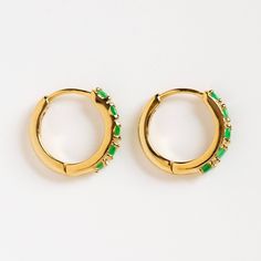 Local Eclectic, Gold Earrings Designs, Vermeil Jewelry, 925 Silver Earrings, Crown Jewels, Emerald Jewelry, Emerald Gemstone, Pretty Earrings, Gift For Mother