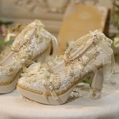 Princess Heels, Pink Platform Heels, Shoes Princess, Fancy Heels, Fairy Shoes, Heels Aesthetic, Cute Shoes Heels, Steampunk Accessories, Fancy Shoes