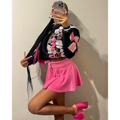 Trendy Pink Flared Tennis Skirt, Pink Casual Mini Skirt For Fall, Trendy Pink Mini Skirt For Fall, Pink Casual Mini Skirt For Spring, Casual Pink Mini Skirt For Fall, Casual Pink Mini Skirt For Spring, Pink Mini Skirt For Fall, Casual Pink Mini Skirt, Pink Flared Tennis Skirt For Spring