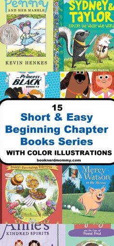 short and easy beginner books with color illustrations for children's literature, including the title