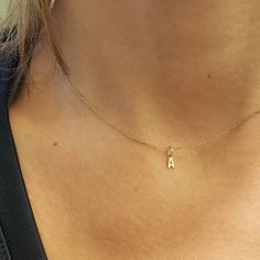 "Gold Initial 14k charm, designed for a delicate or minimalist style you. Matching with all styles. Add a personalized touch to any pendant/necklace or a bracelet. Initial comes as loop soldered. ( I have other style as a sideways available in my shop) feel free to check it out. ♥Quick tip: If you are size XS,S, go for 14'' -15'' chain. If you are (S-M), M ,L go with 16''-18\".♥ This are tips I have learned by talking to my customers and getting a feedback! Letter charm is a perfect gift for: An Minimalist Everyday Pendant Charms, Dainty Everyday Charms With Initial Pendant, Dainty Everyday Initial Pendant Charms, Minimalist Charm Necklace With Pendant, Minimalist Dangling Charms For Gifts, Minimalist Yellow Gold Charms, Simple 14k Gold Initial Pendant Charm Necklaces, Simple 14k Gold Initial Pendant Charm Necklace, Minimalist 14k Gold Filled Charm Necklace With Initial Pendant