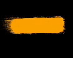 an orange and black background with some paint strokes on the bottom right corner, as well as one yellow rectangle in the center