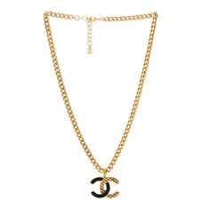 This is an authentic CHANEL Metal Enamel Quilted CC Chain Necklace Pendant in Black and Gold. This necklace is below the collar length and features a gold and black weave enamel textured Chanel CC logo. Chanel Necklace, Black Weave, Chanel Jewelry, Pendant Gold, Cc Logo, Gold Pendant Necklace, Necklace Pendant, Gold Black, Black And Gold