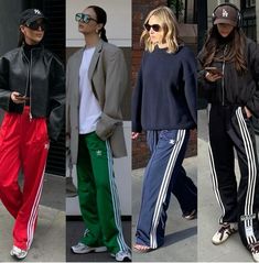 Sporty Glam Outfits, Adidas Outfit Women Casual, Zoomer Fashion, Adidas Track Pants Outfit Woman, Track Pants Outfit Women, Sporty Outfits Summer, Adidas Street Style