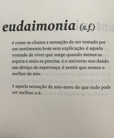 an open book with the words eudiamonia s e in spanish on it