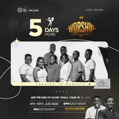 the 5th annual 5 days worship flyer