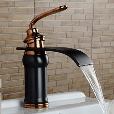 a faucet with water running out of it