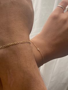 His And Hers Permanent Bracelet, Permanent Jewelry For Couples, Permenant Bracelets, Permanent Jewelry Couple, Permanent Gold Bracelet, Matching Bracelets Gold, Matching Permanent Bracelet, Couple Permanent Bracelet, Matching Gold Bracelets