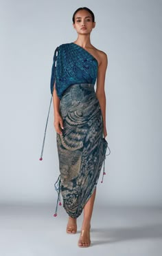 Funky Wedding Guest Outfit, Lilith Leo, Brother Wedding, Pleated Saree, Abstract Bird, Corset Bodysuit, Funky Dresses, Sari Dress, Soft Dramatic