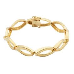 Classic meets contemporary in this trendy statement bracelet that can be worn to any occasion as a bold and dramatic accessory. A near mirror finish and oversized open oval links make this gold-tone bracelet a wardrobe staple for work, happy hour, cocktail or holiday parties and even that romantic night out. Size: 5 inch. Color: Metal Type. Gender: female. Age Group: adult. Modern Gold Chain Bracelet With Polished Finish, Modern Gold Link Bracelet, Modern Gold Oval Bracelet, Modern Yellow Gold Oval Bracelet, Modern Gold Oval Link Bracelets, Modern Oval Yellow Gold Bracelet, Modern Gold-tone Chain Bracelet, Modern Gold-tone Chain Bracelet For Formal Occasions, Modern Oval Link Chain Bracelet For Formal Events