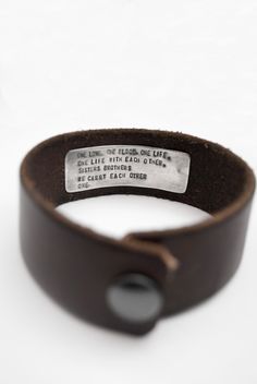 customizable cuff: personalize with quote and symbol & your choice of leather (custom order - made to order) - bracelet. $140.00, via Etsy. Leather Bracelets For Men, Stamped Leather, Breaking Free, Men's Bracelets, Metal Bracelet, Leather Bracelets, Metal Bracelets, Metal Stamping, Metal Jewelry