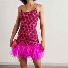 Reposhing This Item I Purchased From @Shopmezzie. Loved It, But Ready To Rotate For Something New. Questions? Leave A Comment Below! Hot Pink Floral, Feather Dress, Mini Dress Party, Hot Pink, Trim, Bodycon Dress, Colorful Dresses, Floral Prints, Women Accessories