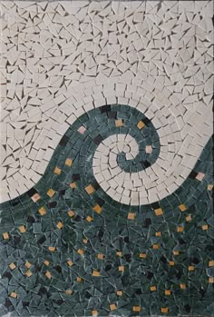 Geometric Mosaic Art - Freckled Wave Mosaic Artwork Ideas, Mosaic Waves, Easy Mosaic, Stone Artwork, 7th Grade Art, Mosaic Tile Patterns, Geometric Mosaic, Mosaic Art Projects, Modern Mosaics