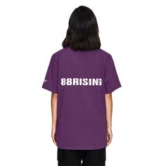 88CORE Purple Tee Our classic t-shirt with white center 88 logo, essentials detailing on the left sleeve, and a large 88 logo across the upper center back.100% Cotton. Made in China. Ships in 7-10 business days. Purple Tee, Made In China, Classic T Shirts, Ships, China, ? Logo, Purple, Women's Top, T Shirt