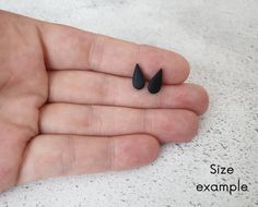 "These beautiful teardrop-shaped stud earrings are a must-have. You can wear these minimalist earrings to complete your everyday look. Add some minimal clean look with these earrings. They can also be a great gift as they are presented on a beautiful earrings card that says \"Keep it simple\". ➤LISTING INCLUDES: ➣ One pair of stud earrings of your color choice (choose from the drop-down menu) ➣ SIZE: 11x6 mm ➤MATERIAL: ☑ polymer clay ☑ Stainless Steel or Titanium Posts(choose from the drop-down Minimalist Teardrop Pendant Earrings As Gift, Modern Teardrop Earrings For Everyday, Trendy Hypoallergenic Teardrop Earrings For Gift, Minimalist Hypoallergenic Teardrop Earrings, Modern Hypoallergenic Teardrop Drop Earrings, Minimalist Long Drop Hypoallergenic Earrings, Minimalist Hypoallergenic Long Drop Earrings, Modern Pear-shaped Teardrop Earrings For Gift, Minimalist Teardrop Drop Earrings As Gift