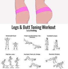 the legs and butts workout poster is shown with instructions to do exercises on it