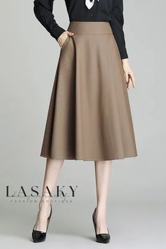 Lasaky - High-Waisted A-Line Maxi Skirt for Women