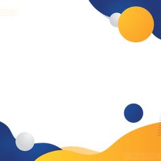 an abstract background with blue, yellow and white circles on the bottom half of it