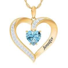 Personalized Birthstone Heart Pendant Me And My Daughter, Danbury Mint, Chain Design, Romantic Gifts, Birthstone Necklace, Heart Pendant Necklace, Rings Necklaces, Birthstone Jewelry, My Daughter