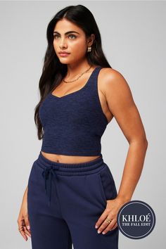 HeatherFlex Anywhere Built-In Bra Tank Fabletics blue female Activewear >> Womens >> Tops >> Tanks HeatherFlex regular Everyday/Lounge/Yoga and Studio Removable Bra Cups Female Activewear, Bra Tank, Low Impact Workout, Bra Cups, Active Wear For Women, Bend, Built In, Womens Tops, Spandex