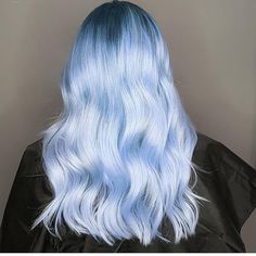 Hair Makeup Nails Blogger on Instagram: “💙 Luminous Baby Blue 💙 by @stevenaustinhairartist of the U.K. Gorgeous work Steven! 👀🎨 #hotforbeauty . . . . . #bluehair #bluehaircolor…” Baby Blue Hair, Light Blue Hair, Pinterest Hair, Winter Hair Color, Hair Color Blue, Hair Shades