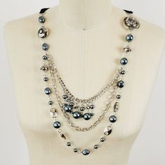 Paparazzi Necklace & Earring Set Tie Around Neck Brand New Elegant Beaded Metal Layered Necklace, Costume Jewelry For Accessorizing, Adjustable Multi-strand Evening Jewelry, Adjustable Multi-strand Jewelry For Evening, Party Costume Jewelry With Beaded Chain, Party Costume Jewelry Long Metal Necklace, Party Costume Jewelry Long Necklace, Beaded Metal Jewelry For Accessorizing, Metal Beaded Jewelry For Accessorizing