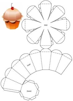 an image of a cupcake cut out from paper