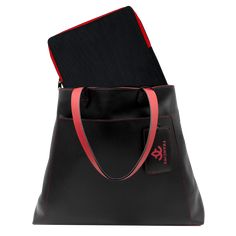 A black leather laptop tote is a classic handbag design you’ve seen before, but we’ve added a twist that elevates the appearance and functionality. The Rouge Noir Tote with a zip-up laptop sleeve is Francine’s distinctive carryall bag—a true fashion statement that combines functionality and elegance. The sculpted tapered silhouette features elegant scarlet red contrast stitching, exuding sophistication and confidence with a powerful black and red color combination. The ample storage room and rem Black Shoulder Bag With Laptop Sleeve, Black Briefcase With Zipper Pocket For On-the-go, Black Laptop Bag With Sleeve Satchel, Black Laptop Bag With Zipper Pocket For Daily Use, Black Laptop Bag With Zipper For Daily Use, Black Laptop Bag With Zipper Closure For Daily Use, Black Laptop Sleeve Tote Briefcase, Black Tote Briefcase With Laptop Sleeve, Black Laptop Bag With Shoulder Strap And Sleeve