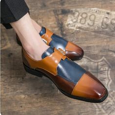 Handmade mens leather monk formal shoes, multicolor mens buckle dress shoes Shoes For Men Wedding, Men Wedding Dress, Men's British Style, Wedding Dress Brands, Formal Men, Shoes Formal, Men's Dress Shoes, Wedding Dress Men, Casual Leather Shoes