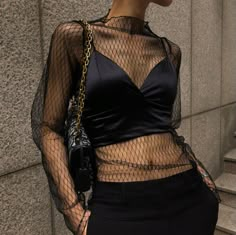 Club Wear For Women, Bralet Tops, Mesh Tops, Look Retro, Looks Black, Club Wear, Sarah Jessica Parker, Alexa Chung