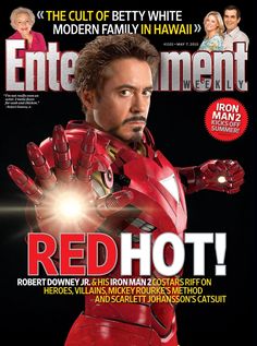 the cover of entertainment magazine featuring iron man