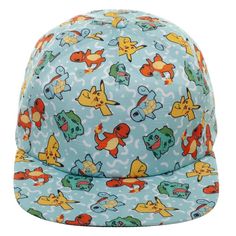 No need to pick your favorite Pokemon character with this snapback hat. The sublimated design displays awesome artwork of the most popular characters. These hats come with an adjustable snapback which allows it to fit almost any head size. Made from a durable polyester material, these Pokemon snapbacks are long-lasting which make them the perfect addition to your collection of hats.•OFFICIALLY LICENSED - This piece of Pokemon merchandise is officially licensed and 100% authentic•CUSTOM DESIGN - Amazon Trending Products, Pokemon Hat, Pokemon Merchandise, Popular Pokemon, Pokemon Starters, Character Flat, Festival Accessories, Cap Men, All Pokemon