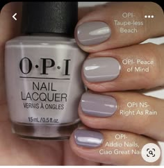 Fall Nails Opi, Neutral Fall Nails, Opi Fall, Opi Gel Nails, Pretty Nail Colors, Subtle Nails, Nails Nailpolish