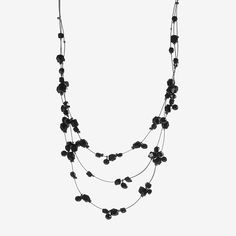 Bead Type: PlasticIncluded: 1 Necklace(s)Features: AdjustableJewelry Closure: Lobster ClaspLink Construction: SolidMetal Color: BlackChain Length: 13 InchExtender Length: 2 InchChain Construction: CableCare: Wipe CleanNecklace Type: Collar NecklacesCountry of Origin: Imported Black Long Single Strand Necklace, Multi-strand Faceted Beads Party Necklace, Black Single Strand Necklace For Party, Elegant Black Multi-strand Long Necklace, Multi-strand Necklaces With Polished Beads For Parties, Multi-strand Black Beads Necklace For Jewelry Making, Black Multi-strand Necklace With Faceted Beads, Party Multi-strand Necklace With Polished Beads, Adjustable Black Long Crystal Necklace