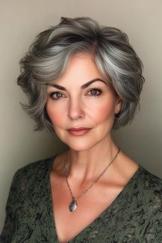 25 Elegant Gray Hairstyles with Lowlights for Women Over 50 Short Grey Haircuts, Womens Haircuts Medium, Gray Hair Cuts, Hair Advice, Haircuts For Medium Hair, Haircut For Older Women, Going Gray, Short Hair Haircuts, Medium Hair Cuts