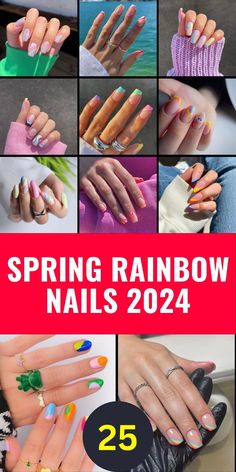 Gel Rainbow Nails, Spring Rainbow, Blending Colors, Nails Trend, Cotton Candy Clouds, Spring Palette, With Nails