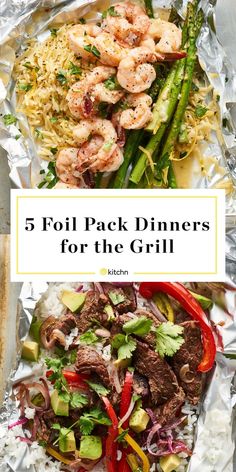 five foil packet dinners for the grill