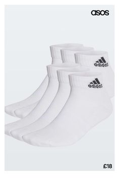 Underwear & Socks by adidas performance The refresh you've been waiting for Pack of six Ribbed cuffs adidas branding Cushioned sole, toe and heel Arch support Ankle-length cut Adidas Trainer, Adidas Socks, Adidas Branding, Adidas Brand, Adidas Trainers, 6 Packs, Adidas Performance, Ankle Socks, Adidas Logo