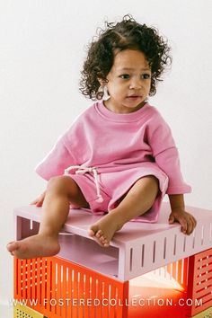 Our adorable NEW Comfort line is here, and it's all about cozy fun for your kids! From 1-12 years old, choose from 8 irresistible colors in 100% cotton sweatpants, sweatshorts, tees, and crewnecks. Perfect for playing, lounging, or snuggling, these soft and comfy outfits will be their new favorites. Hurry and shop now before they sell out! Fostered Collection, French Terry, Sweatpants, Crew Neck, Pink, White, Tracksuit Bottoms